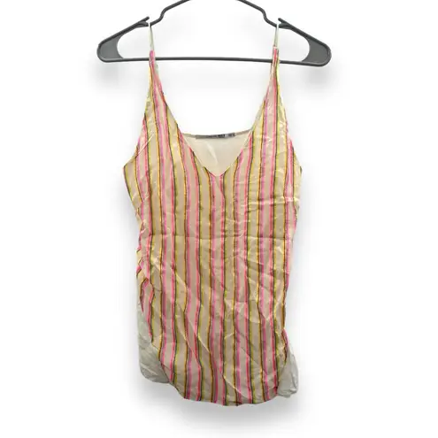J Brand RTR Silk Blend Multicolor Striped Tank Top Sz S