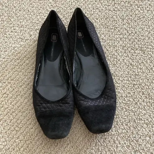 Bandolino Vintage Flats Ballet Suede Leather Women’s Size 8 Shoes Formal Black