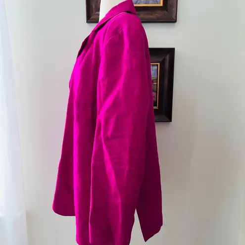 Harvé Benard Harve Benard Pink Linen Blazer Notched Lapel Collar Size 16W