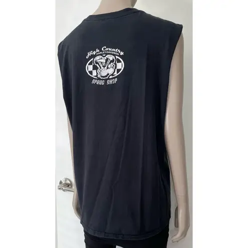High Country Vintage Bike & Car Show Cut Off Tank Top Black Size M
