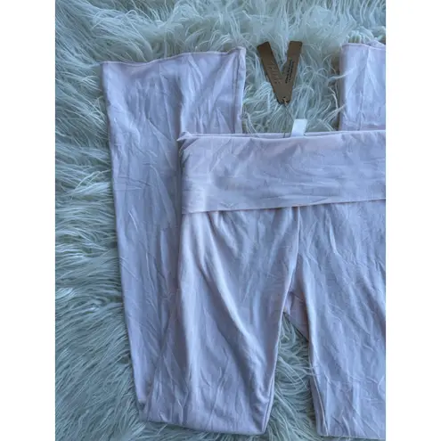 SKIMS Cotton Jersey Foldover Pant Barely Pink Size Small