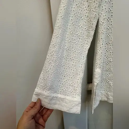 C. Wonder | White Eyelet Swim Cover Up Top Size Medium M