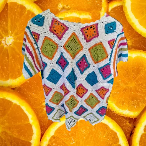 Hand Made Granny Square Patchwork Sweater