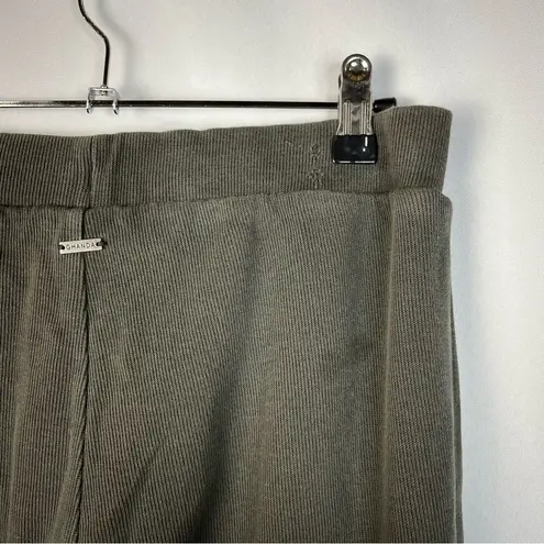 Ghanda Dark Charcoal Gray Ribbed Flare Lounge Pants M Size M