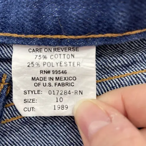 Vintage Sheplers Size 10 1989 Denim Jeans Straight Leg High Rise Waist Western Blue