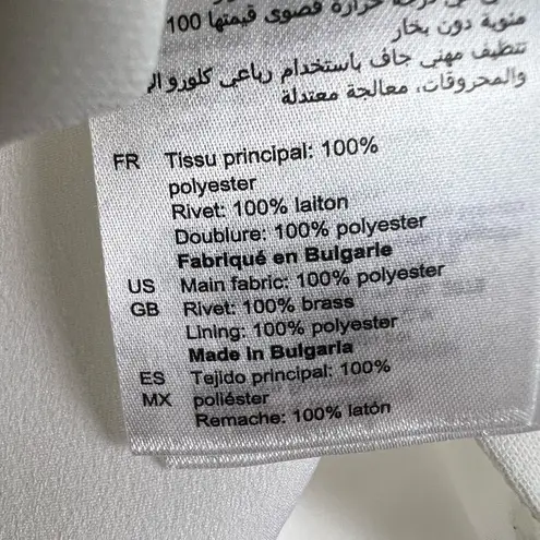 Sandro Paris Ecru Zoelle Asymmetric Button A-Line Mini Skirt S