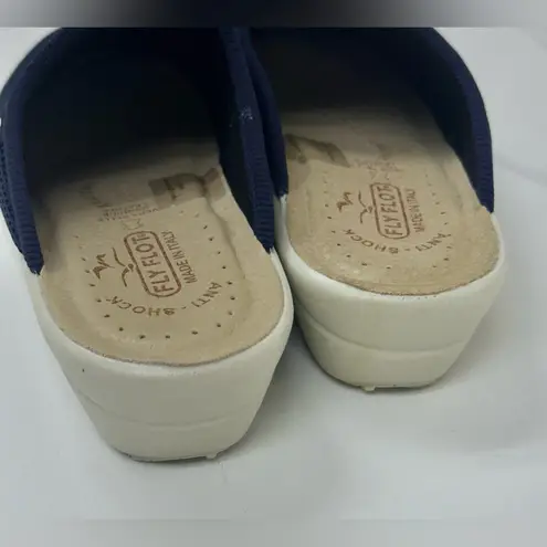 Fly Flot Women’s Anatomic Anti shock Clogs Made Italy Navy Blue Size 39 US 8
