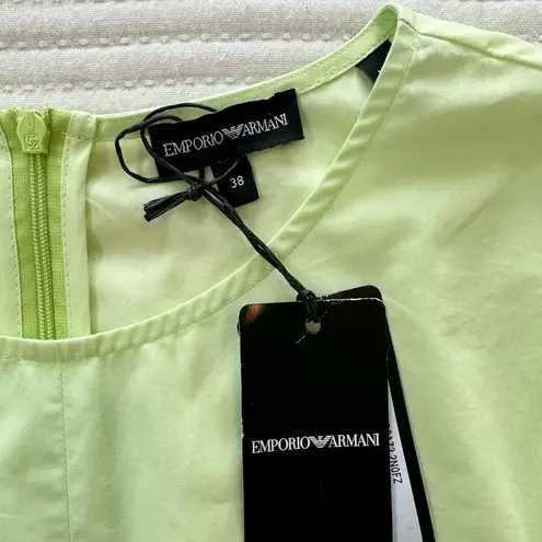 Emporio Armani NWT Poplin Cutout Shirt Dress with Wrap Tie Waist