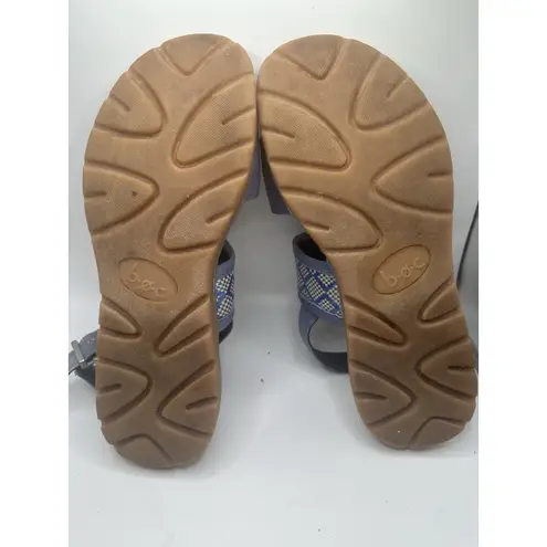 Born concept BOC 7M Sandals Womens Jorunn Open Toe Slingback Blue Denim Flats