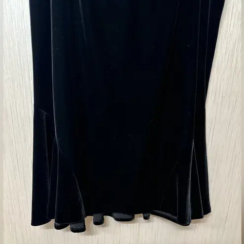 Alex Evenings Velvet Skirt 2X Flared Side Hem Elastic Waist