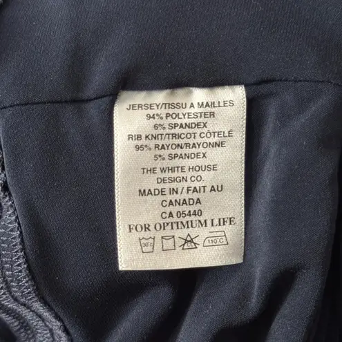 Sympli Crop Pant Minimalist Lagenlook Slinky Stretch Travel Quiet Luxury Comfort Blue Size 14