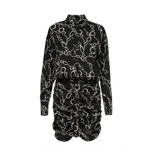 LE SUPERBE Link Up Mini Shirt Dress Dress Black Womens Size 4