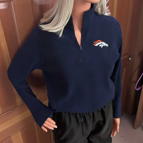 Denver Broncos navy blue pullover fleece