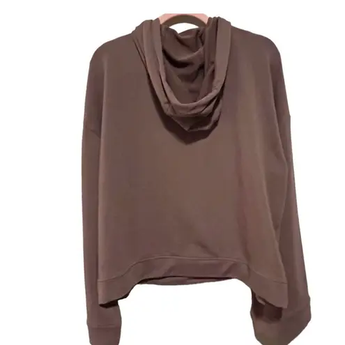 All In Motion  Mauve Long Sleeve Cropped Hoodie Pullover Sweatshirt