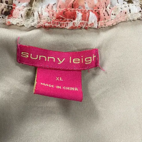 Sunny Leigh Multicolor Geometric Print Casual Sleeveless Maxi Smocked XL Dress