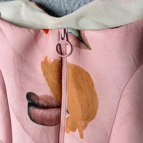 Alice McCALL Dress Womens 4 Pink Lip Print Sweetheart Strapless Mini Dress Prom