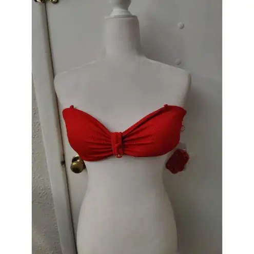 Red Carter  Bikini Top Size M NWT