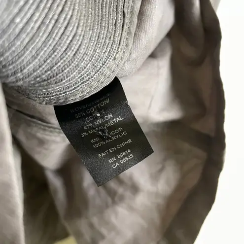 Stella Carakasi Vest Womens Small Gray Jacket Asymmetrical Zip Pockets Ribbed *