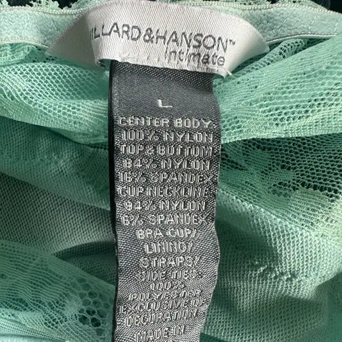 Hillard & Hanson Intimate Lace Netting Bra Teddi BabyDoll Lingerie Nighty Size L