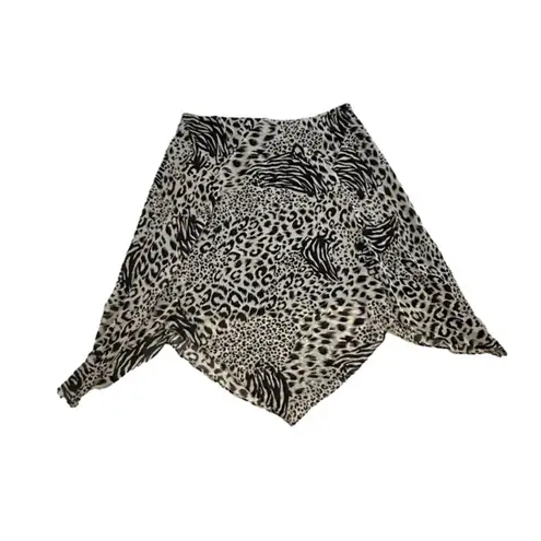 Addition Elle Skirt Black Cream Elastic Waist Handkerchief Hem Plus Size 26 NEW