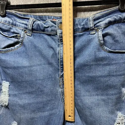 Wax Jean Wax Jeans 16 Distressed High Rise Raw Hem Skinny Jeans Butt I Love You