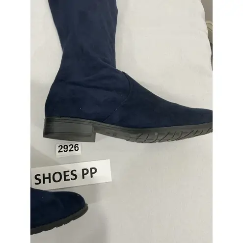 Unisa Womans Unadivan Size 9 M Navy Faux Suede Pull On Otk Boots