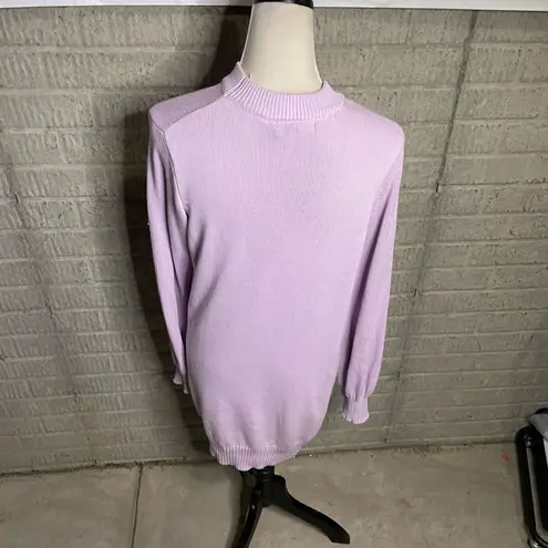 Daisy Street Purple Long Sleeve Crew Neck Pullover Sweater Dress Size XS