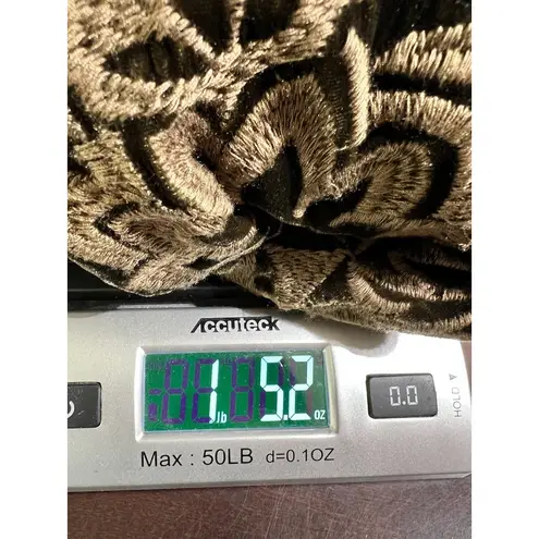 Johnny Was Silk Velvet Embroidered Wrap Dress Olive Green XXL Boho Kimono Sleeve