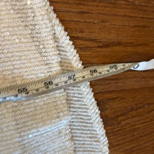 Pretty Lavish UK Alexis white sequin dolman sleeve maxi gown 6