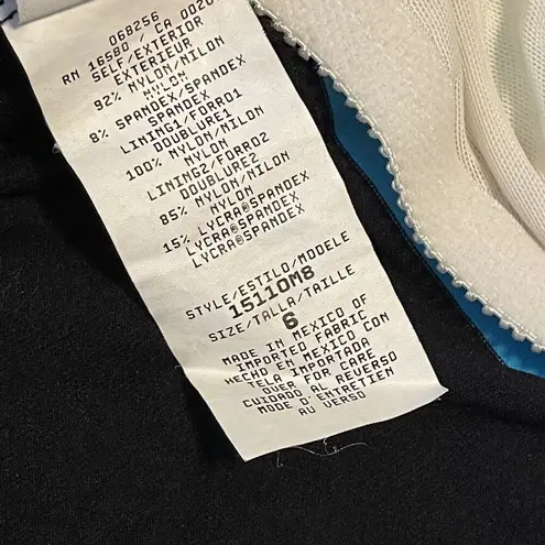 Vintage 70s Cole of California Bathing Suit Black Striped Mod MCM Movie Prop Size 6