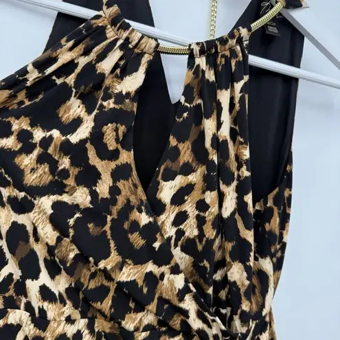 Thalia Sodi Leopard Print Formal Mini Dress Size Small