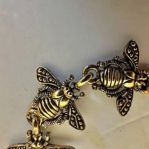 Bergdorf Goodman vintage gold tone bee bracelet