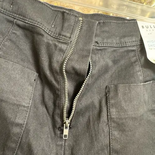 Vintage 2000s Bullhead Denim Black High Rise Pull On Short Shorts 9 NWT Size undefined