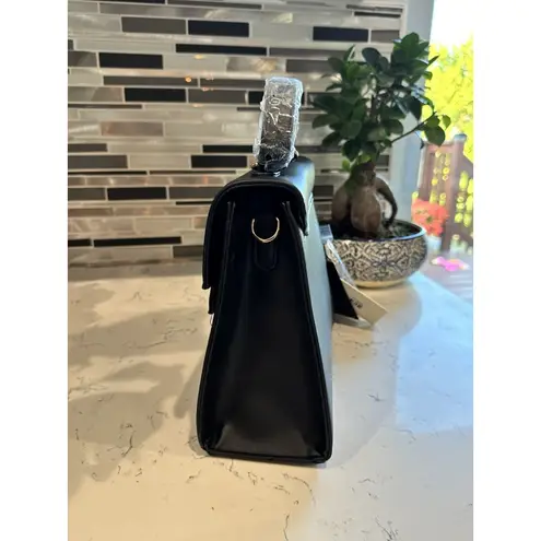 Valentino Orlandi Black Satchel Bag with Matching Wallet and Crossbody Strap