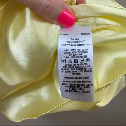 Ted Baker  London Sleeveless Fit & Flare Yellow Midi Dress