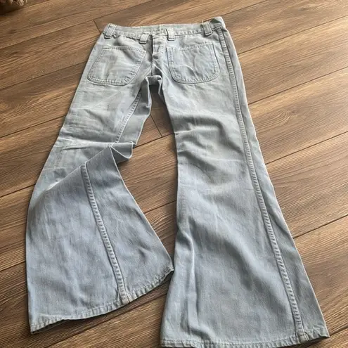 light blue "Hillbilly" bell bottoms flared jeans from the 1960s & 1970s disco Size 31