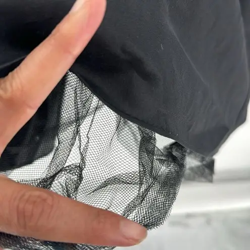 Onyx Nite Onyx a-line black light sheen lil bit of tulle under back zip skirt size M