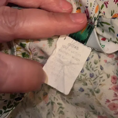 Andrew McMullan Vintage Floral Cotton Button Up Housecoat Size Small - Image 7