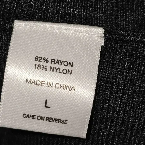 NWT New York & Company Womens Black White Sweater Dress‎ Large