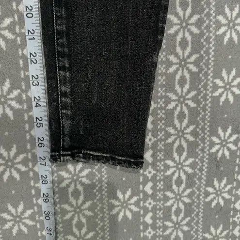 MOUSSY VINTAGE Lenwood Distressed Skinny Ankle Jeans Washed Black Size 25