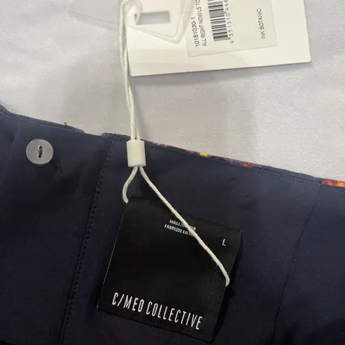 C/MEO COLLECTIVE NWT All Right Now LS Top Puff Sleeve Floral SIZE Large