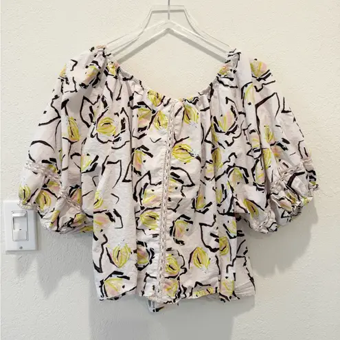 VELVET by GRAHAM & SPENCER Zoey Printed Top Medium Brown