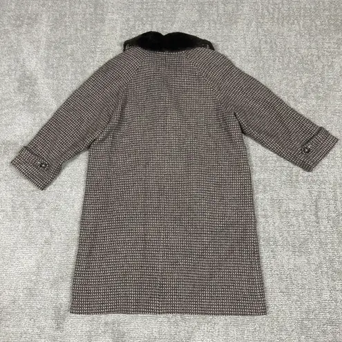 Sundance  Jacket Womens XL Brown Tweed Wool Blend Double Breasted Pea Coat