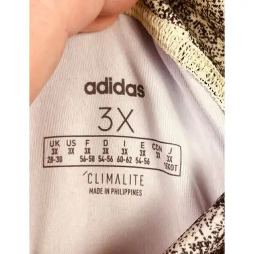 Adidas NWT Women's  CLIMALITE‎ Mix 3/4 Tie dyed Yoga Workout Pants Sz 3X New