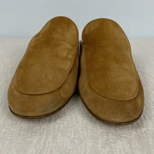 Gianvito Rossi Brown Suede Slip On Flats Mules