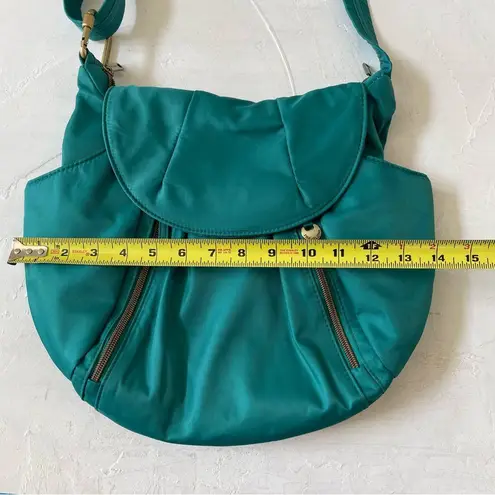 Travelon Anti-theft Purse Hobo Zip Teal Crossbody Shoulder Travel Bag