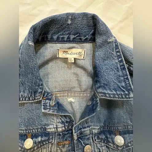 Madewell  Denim Vest with Distressed Finish