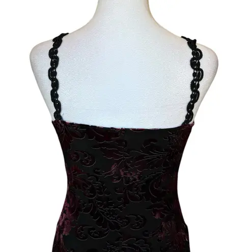 Heart Moon Star Vintage 90s Crushed Velvet Dress Whimsygoth Witchy Womens Small Purple