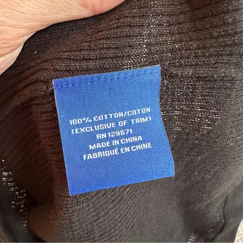 No Name Crewneck Tee Black Ribbed NWT NEW Small