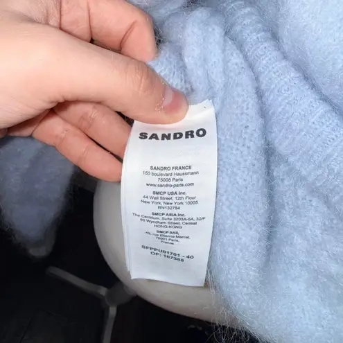 Sandro NWOT  Women's Baby Blue Paris Sweater Size Small/Medium